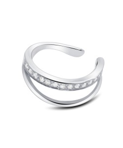 Beautiful CZ Silver Ear Cuff EC-1251
